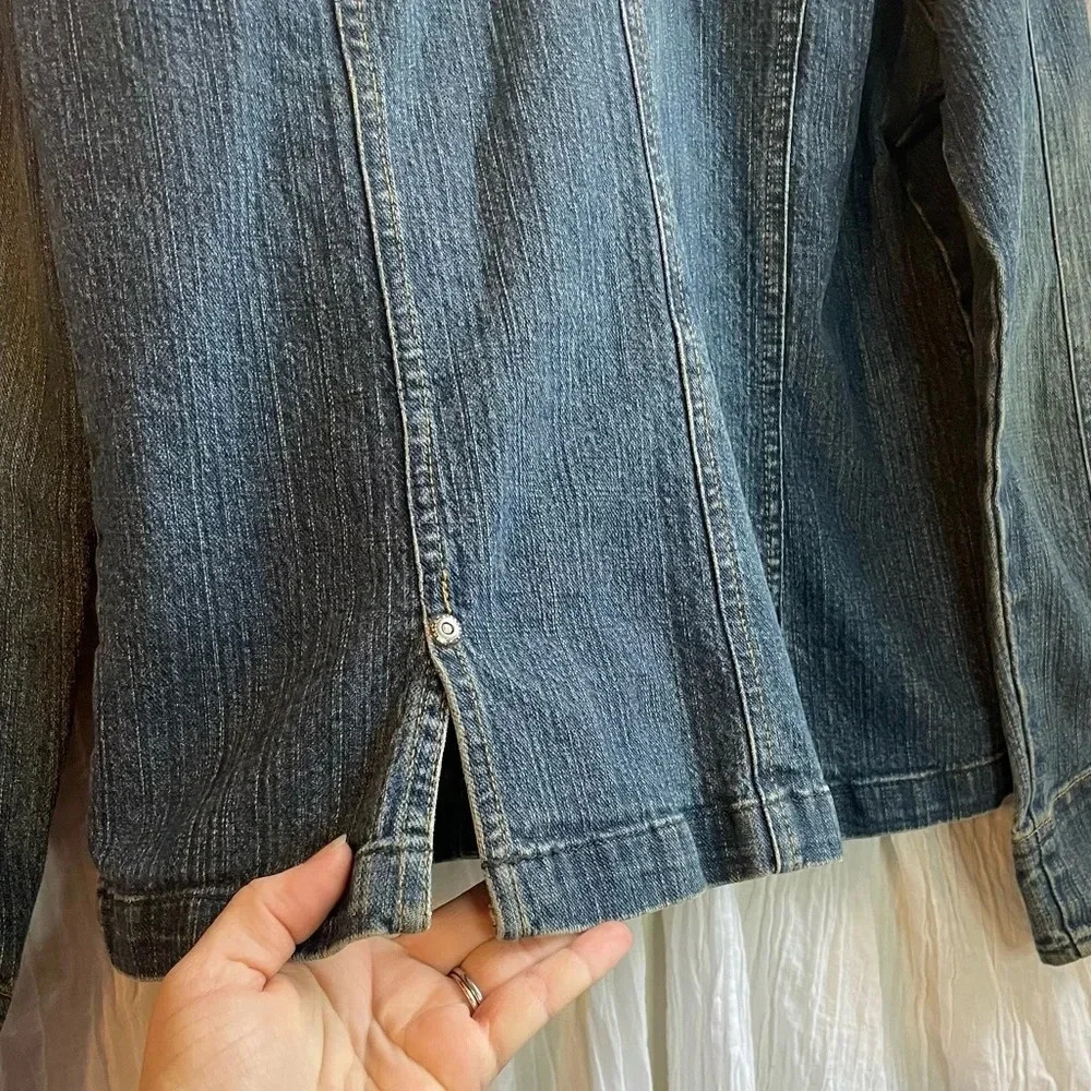 67% OFF❣️Jeanstar Distressed Jean Jacket Blazer-style, M - Picture 9 of 12